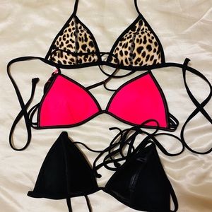 3 pack of VS/PINK BIKINI swim triangle tops